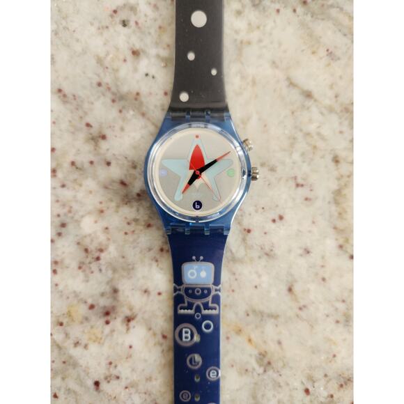 Vintage Swatch Loomi watch "Bleep" GN904. Rare working Loomi backlight. New - Picture 7 of 13